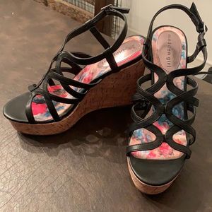 Madden Girl Elma - black - 9.5 - strappy platforms